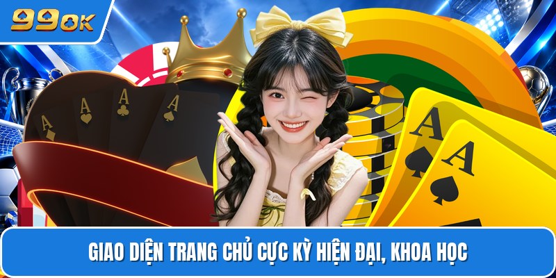 Giao diện trang chủ cực kỳ hiện đại, khoa học
